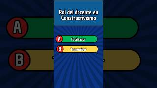 😮¡APRENDIZAJE ¡CONSTRUCTIVISMO SocioConstructivismo P3🤔 PreguntasRespuestas wapdocentes quiz [upl. by Russel]