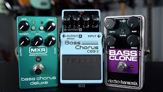 BASS CHORUS SHOOTOUT  Boss CEB3 vs MXR Bass Chorus Deluxe vs EHX Bass Clone [upl. by Fitalludba]