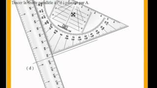 6eme cours de maths et exercices corrigés pour construire une droite parallèle [upl. by Rehprotsirhc]