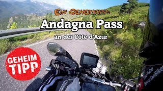 Ein Geheimtipp der Andagna Pass nahe der Cote d’Azur  BMW F700GS [upl. by Anirtak]