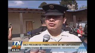 Diez presuntos pandilleros de MS capturados en Chimaltenango [upl. by Anawad]