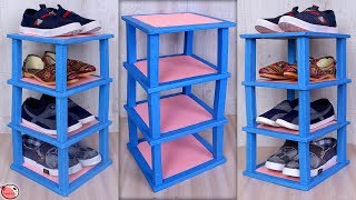 Shoes Stand  Best Out Of Waste Organization Idea 2019  DIY Shoes Rack  How to Make Shoes Rack [upl. by Naryb]