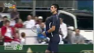 Novak Djokovic Imitates Serena Williamsthe best one ever [upl. by Wenoa]