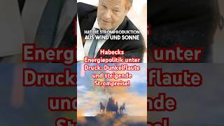 Habecks Energiepolitik unter Druck Dunkelflaute und steigende Strompreise [upl. by Preston]