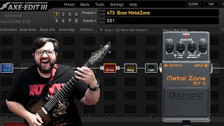 Drives of the Axe Fx III Boss Metalzone The BEST Pedal in the Axe Fx [upl. by Bing]