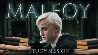 Study Session 🐍 Draco Malfoy ASMR Harry Potter Ambience quotStudy Focus amp Relaxquot Slytherin Room [upl. by Dnalel105]