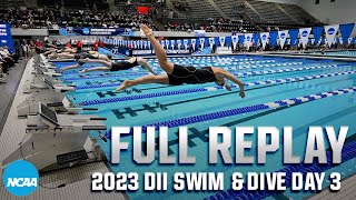 2023 NCAA DII swimming and diving day 3 finals  FULL REPLAY [upl. by Arelc]