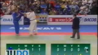 JUDO 1997 European Championships Harry Van Barneveld BEL  Imre Csosz HUN [upl. by Sharl]