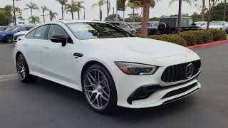 MercedesBenz AMG GT 53 2022 in Polar White with Black Interior [upl. by Beitnes]