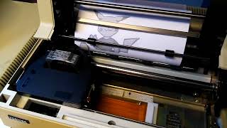 Dot Matrix Printer Printing Photo [upl. by Ecahc]