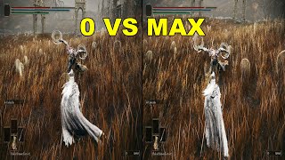 Elden Ring  Scadutree Fragments Damage Comparison 0 VS MAX [upl. by Peonir]