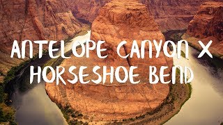 Antelope Canyon X amp Horseshoe Bend  Arizona winter beams of light [upl. by Htyderem]