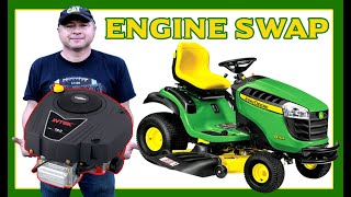 John Deere Riding Mower Engine Swap In Less Than An Hour [upl. by Kurt]