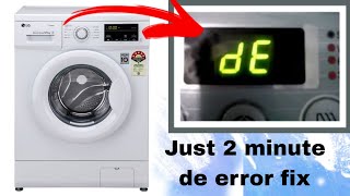 LG washing machine de error Fix [upl. by Pall922]