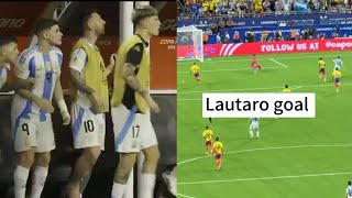 Lionel Messi crazy reaction to Lautaro Martinez extra time goal  Argentina [upl. by Phail880]