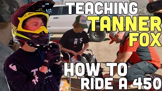 TANNER FOX WANTED TO RIDE A 450  Christian Craig Teaching Riding Basics on YZ450f [upl. by Erdnuaed]