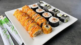 How to make easy and delicious Sushi Ebi Tempura Maki  Makkelijk en lekkere sushi  السوشي [upl. by Argela895]