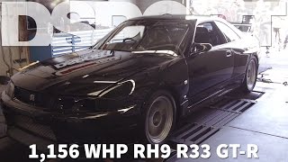 1156 WHP RH9 Nissan Skyline R33 GTR on the DSPORT Dyno [upl. by Llebasi]