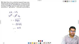 Fluid Mechanics level1 que55 [upl. by Wendin]