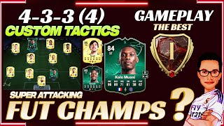 Rank 1  Fut Champs  4334  433 4 Custom Tactics  FC 25 Ultimate Team  Fut Champs Live [upl. by Cathe]