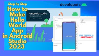 Creating First Application In Android Studio in 2023  For Beginners [upl. by Alyl]