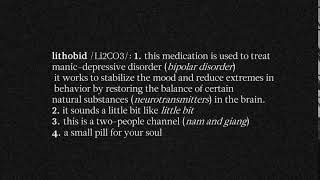 The Definition Of Lithobid [upl. by Trebo]