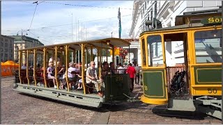 Helsinki and a VINTAGE TRAM • Helsinki ja VANHA RATIKKA 4K [upl. by Allets]