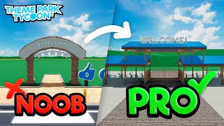 How to Build PRO Theme Park Tycoon 2 ENTRANCE Tutorial 🎓 [upl. by Portingale]