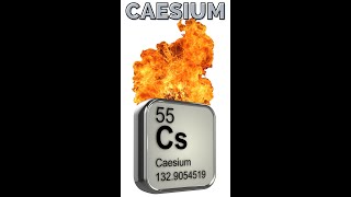 💥💥💥CAESIUM THE MOST ACTIVE METAL ON EARTH very exothermic [upl. by Enirod4]