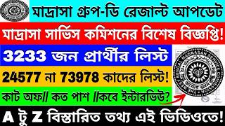 Madrasah Service Commission।।Madrasah 1st SLST 2011 Group D Result।।SLST Recruitment Update 2024।। [upl. by Nortad156]