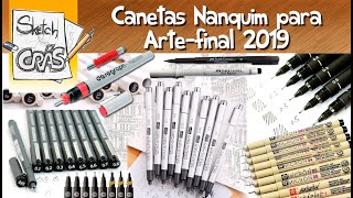 Canetas Nanquim para Artefinal 2019  Sketch Crás [upl. by Japheth]