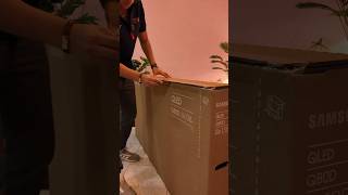 Unboxing Samsung TV QLed 4k Q80D 2024 samsung asmr unboxing tv [upl. by Revert]