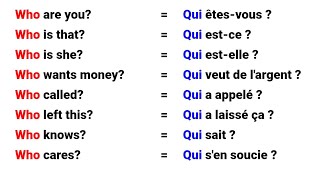 Questions et réponses en anglais pour bien améliorer votre anglais easy sentences to learn french [upl. by Arst]