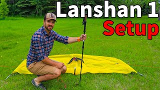 3F UL LANSHAN 1 TENT  Setup Tips and Tricks [upl. by Hcone46]