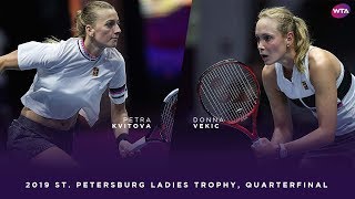 Petra Kvitova vs Donna Vekic  2019 St Petersburg Ladies Trophy Quarterfinal [upl. by Rehttam671]