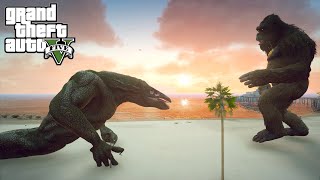 Kong vs Skull Crawler EPIC BATTLE  GTA V Mods [upl. by Rodger]