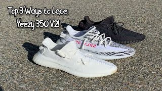 How To Lace Yeezy 350 V2 Full Step by Step Tutorial [upl. by Ynnor]