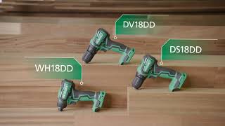 Highly efficient HiKOKI Cordless Driver Drill DS18DD Combi Drill DV18DD and Impact Driver WH18DD [upl. by Ahsatan]