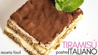 TIRAMISÚ 🎂 postre italiano sin horno 🍰 muy FACIL [upl. by Elvie]