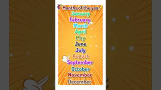 12 months name in english  months of the Year song kindergarten preschool [upl. by Manwell610]