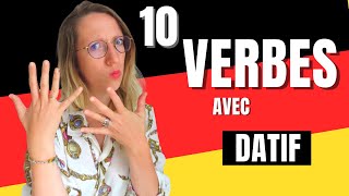 🇩🇪 10 verbes en allemand qui vont toujours avec le datif [upl. by Anaitsirc]