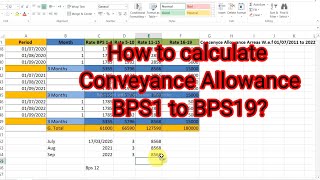 How to calculate Conveyance Allowance arrears complete details [upl. by Leonhard753]