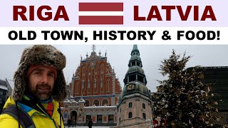 Exploring RIGA the capital of LATVIA in winter  Old Town during Christmas [upl. by Aromas975]