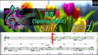 매직씽아싸노래방 김필 KIM PILL  봄밤 Spring Night 노래방karaoke  MAGICSING [upl. by Sirron790]