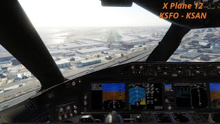 X Plane 12 Beta Updates  Newly Upgraded Magknight 787900 KSFO  KSAN with Go Around [upl. by Kciredorb]