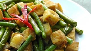 Vegan Vegetarisches Vietnamesisches Rezept Zitronengras Tofu mit grünen Bohnen [upl. by Eldin]