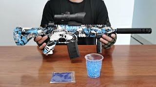 M416 Splatter Ball Gun Unboxing 2022  Electric Gel Ball Blaster [upl. by Betsey]