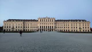 Schloss Schönbrunn Gloriette Park Winter Wien Tourist attraction Vienna Austria [upl. by Brander]