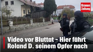 Video vor Bluttat  Hier fährt Roland D seinem Opfer nach  kronetv NEWS [upl. by Amie942]