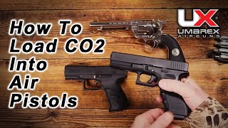 How to Load CO2 into BB Gun and Pellet Air Pistols Umarex Airguns [upl. by Oinegue984]